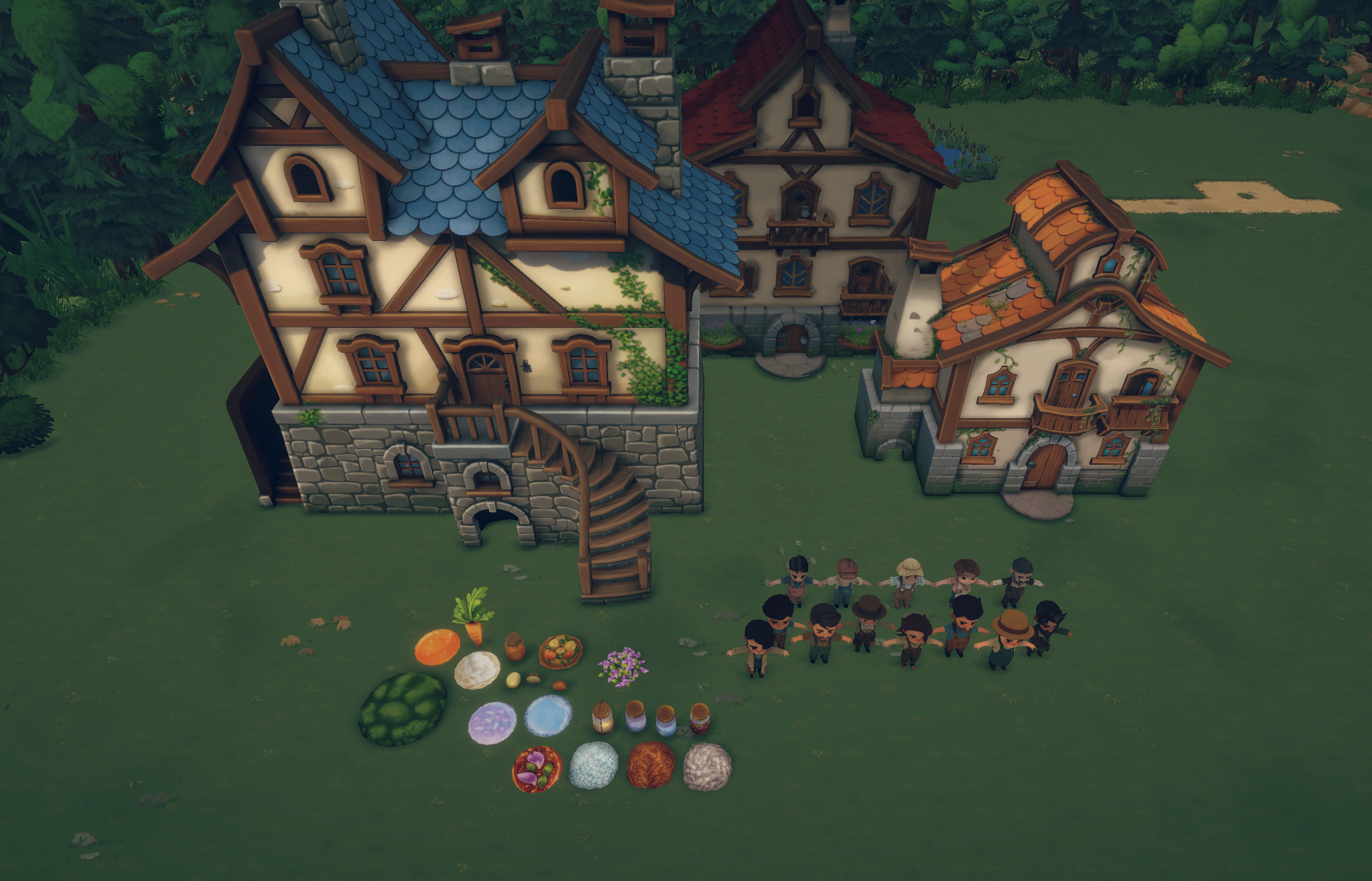 A new town house and a fresh batch of kitchen props for the settlement.