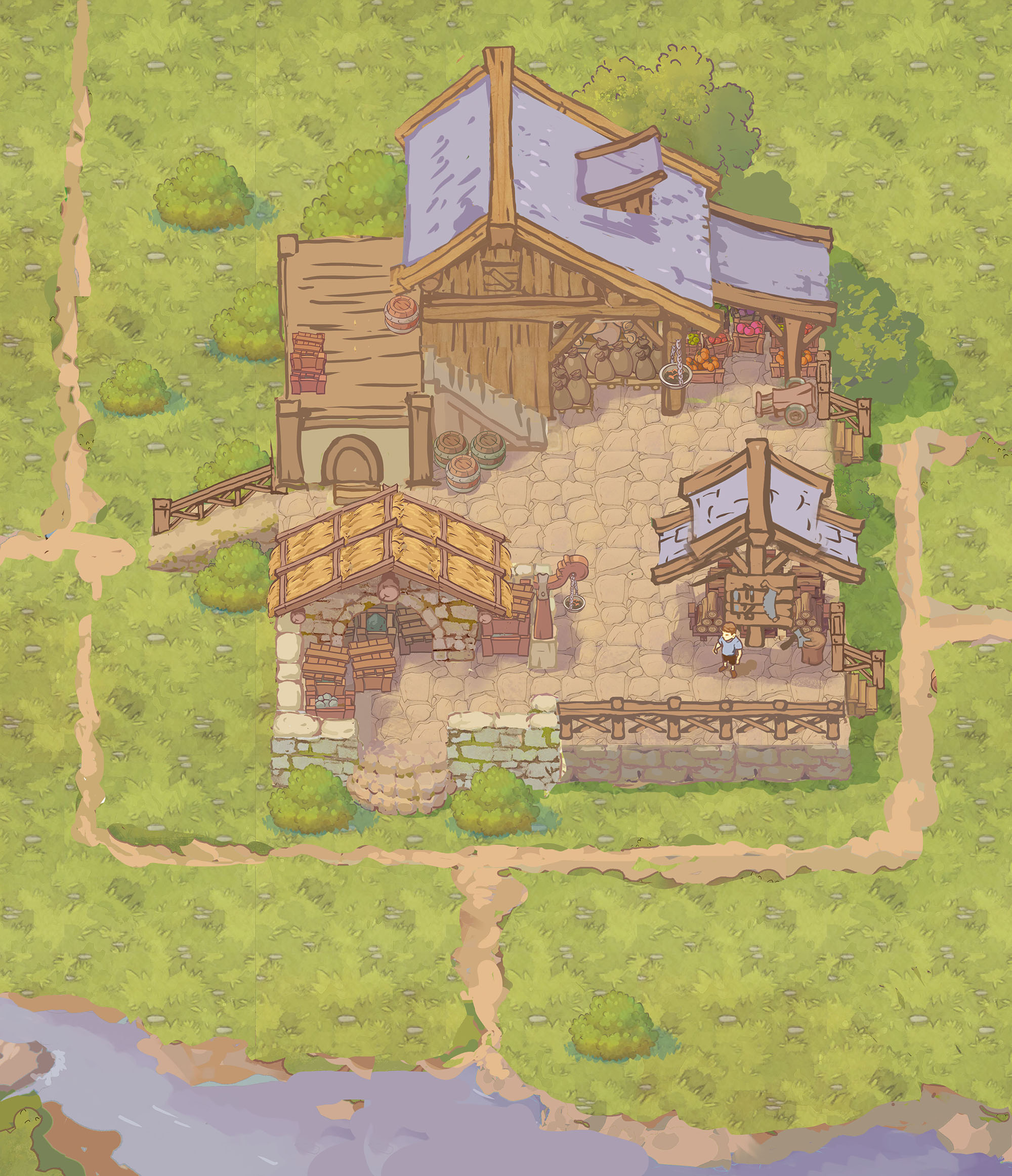 Finished blacksmith in map