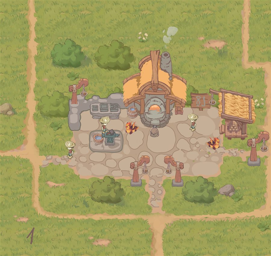 the forge, dropped into the farm