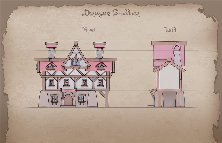 a town house, front and side