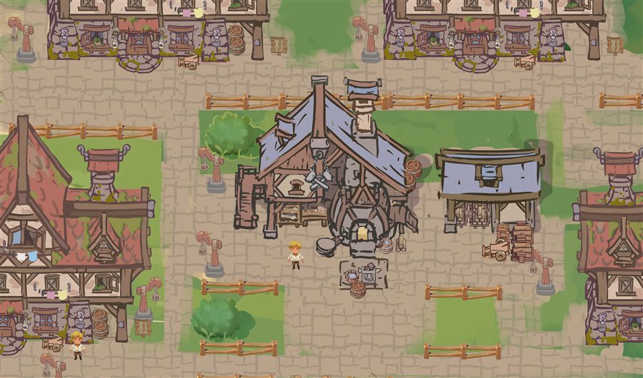 the forge among the city houses
