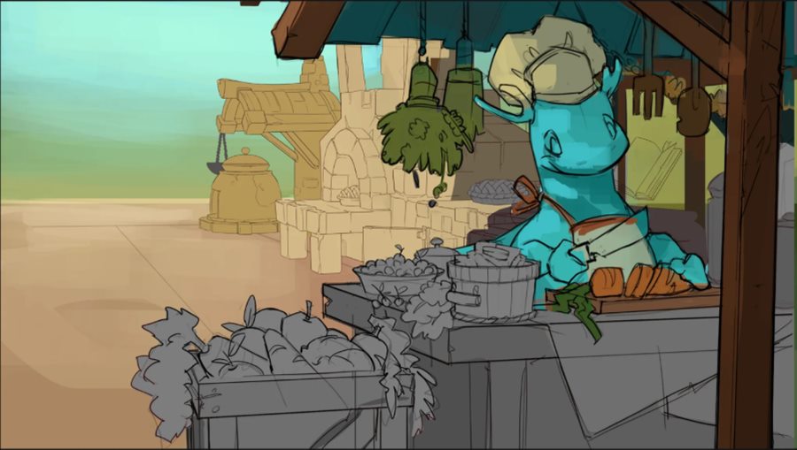 process: base colors, the kitchen