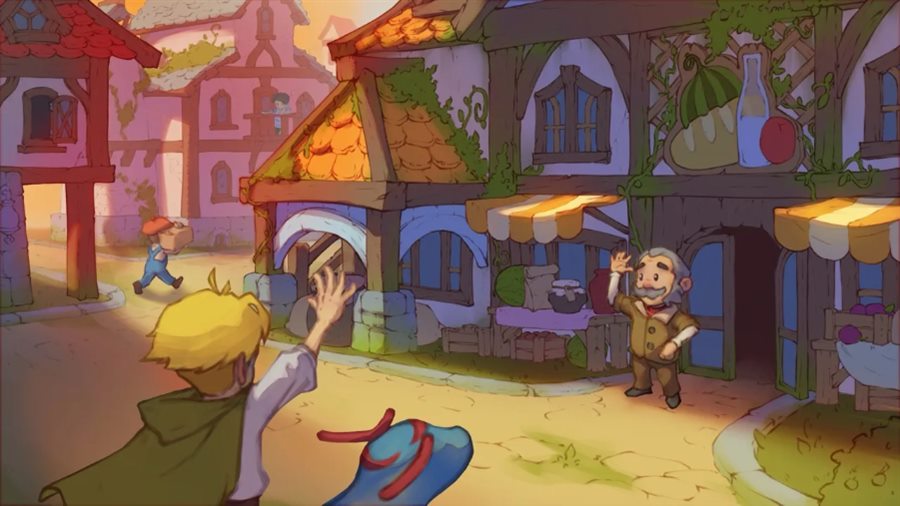 process: base colors, the town